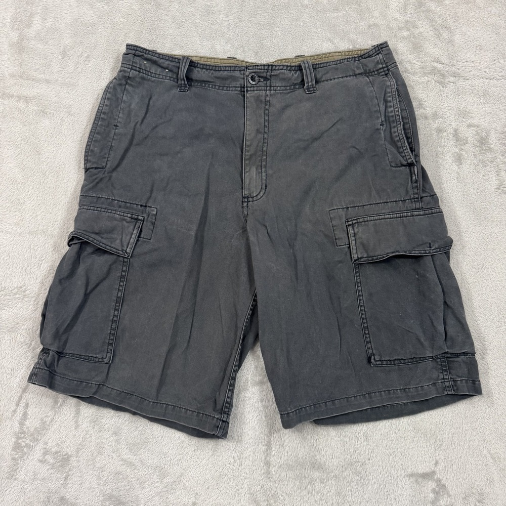 Old Navy Cargo Shorts Mens 33 Black 100% Cotton Utility Casual 11 Inseam Hiking
